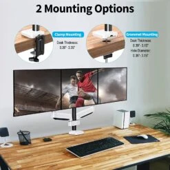 Triple Monitor Desk Mount For Max 32'' Monitors MU8003 MU8004 22 Triple Monitor Desk Mount For Max 32'' Monitors MU8003 MU8004 -Mountup Store 8034