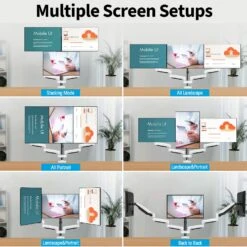 Triple Monitor Desk Mount For Max 32'' Monitors MU8003 MU8004 19 Triple Monitor Desk Mount For Max 32'' Monitors MU8003 MU8004 -Mountup Store 8035