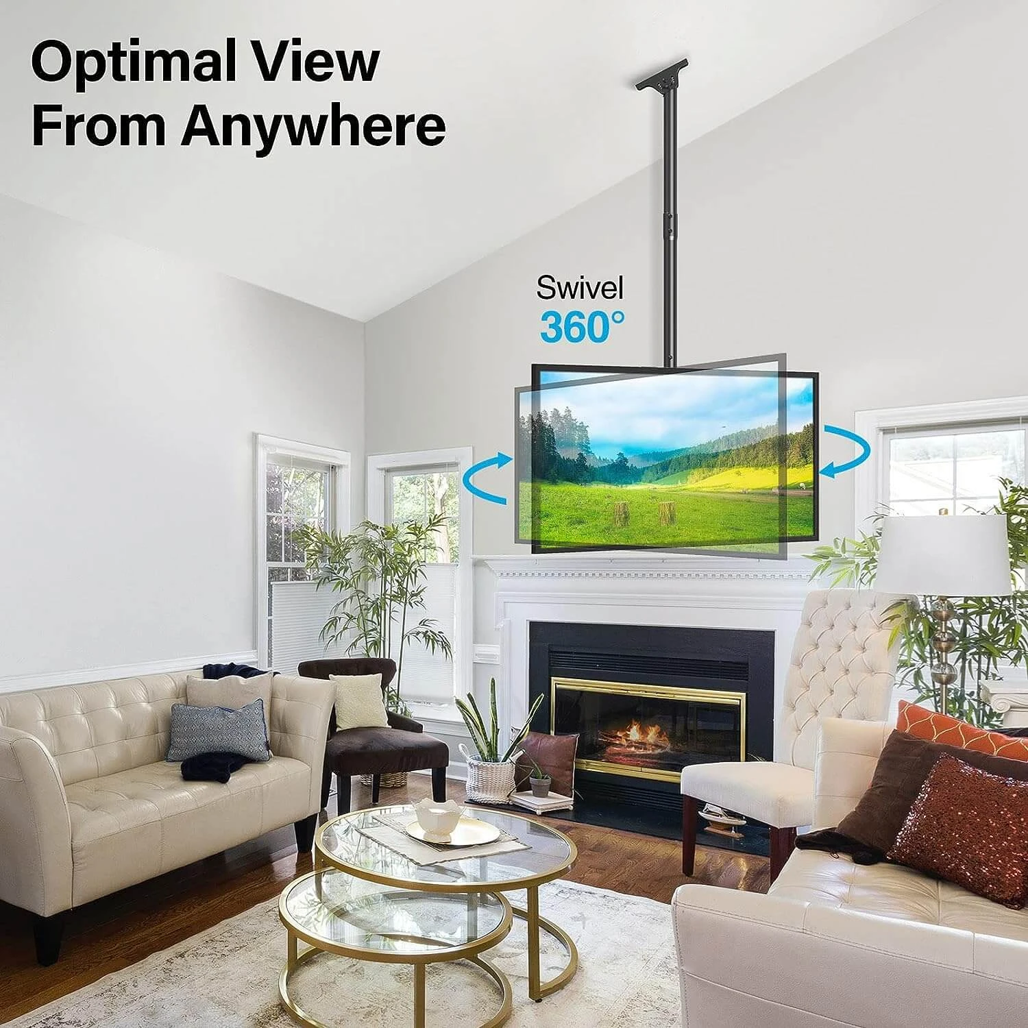 Full Motion Ceiling TV Mount For 26''-75'' TVs MU0040 4 Full Motion Ceiling TV Mount For 26''-75'' TVs MU0040 - Image 2