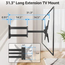 Full Motion Corner TV Wall Mount For 32"-65" TVs MUT0075 -Mountup Store 8 2