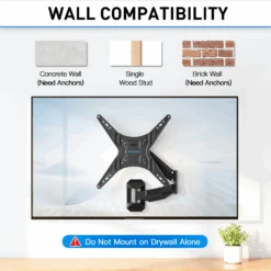 Full Motion Corner TV Wall Mount For 20''-55'' TVs MUT0037-B2 -Mountup Store 8 81209bdc cfc2 45f5 9ba1 8bfe58852438