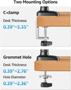 MOUNTUP Dual Monitor Mount Holds For 4.4-26.5lbs, Full-motion Monitors Stand Max 39 Inch, Gas Spring Monitor Stand For 2 Monitor, Height Adjustable Monitors Desk Mount With C-Clamp＆Grommet Base -Mountup Store 8 8eb0090e ef61 4e6c af81 340d4e6a6940