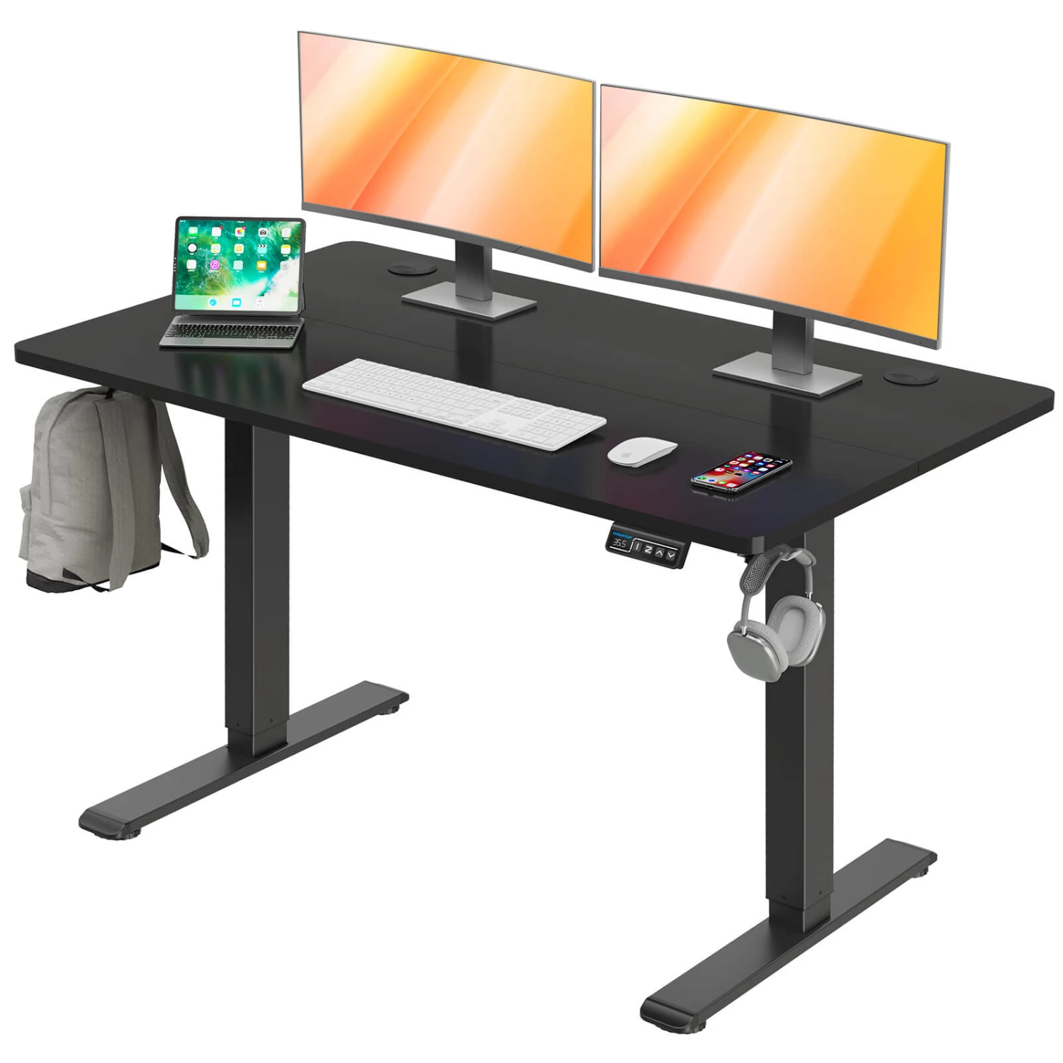 MOUNTUP 48x24" Electric Height Adjustable Standing Desk- Black 3 MOUNTUP 48x24" Electric Height Adjustable Standing Desk- Black
