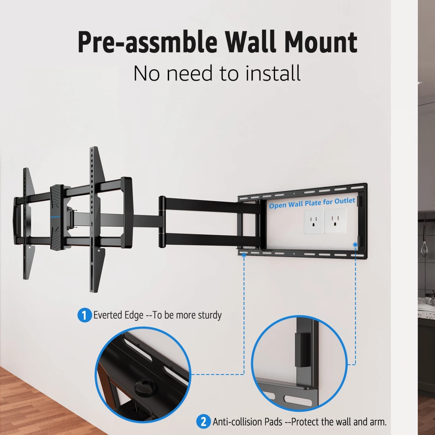 Full Motion TV Wall Mount For 42"-90" TVs MUT0059 11 Full Motion TV Wall Mount For 42"-90" TVs MUT0059 - Image 9