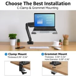 Laptop Arm Mount For Desk Holds 3.3-17.6lbs MUM-4007 15 Laptop Arm Mount For Desk Holds 3.3-17.6lbs MUM-4007 -Mountup Store 9 367b1dc7 3a27 4c2d 96d0 93bf5e366afb