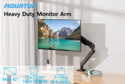 Single Monitor Desk Mount For Up To 32" Monitors MUA7015 -Mountup Store A1