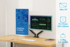 Freelift Pro Dual Monitor Desk Mount For 13''-34'' Monitors MUA8012B -Mountup Store A1 11242fc1 a816 4b97 974f d6ded55fb2a0