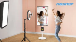 MOUNTUP Monitor Floor Stand Hold Up To 15kg/33lbs TV Mount Cart MUT1101W -Mountup Store A 01