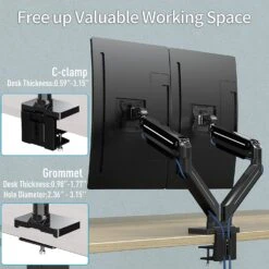 Dual Monitor Desk Mount For 13''-42'' Monitors MUA7004 -Mountup Store B087 b8486f2c 5173 4963 95c3 2b3e0234ae61