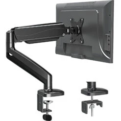 Single Monitor Desk Mount For 13''-32'' Monitors MU0004 -Mountup Store Black