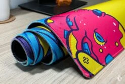 Deskmat Mousepad QwertyKey Octopus Yellow 4mm Stitched Edges(Deskmat Mousepad Qwertykey Octopus Galben 4mm Margini Cusute) -Mountup Store Deskmat qwertykey octopus 5