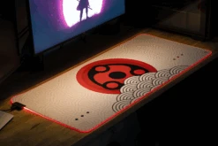 Deskmat Mousepad QwertyKey Sharingan Eye RGB Software 4mm Stitched Edges(Deskmat Mousepad Qwertykey Rgb Eye 4mm Margini Cusute) -Mountup Store Deskmat sharingan mousepad qwertykey2