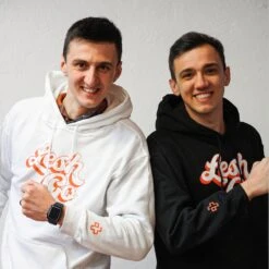 Lesh Go Hoodie White(Hanorac Lesh Go Alb) -Mountup Store Hanorac qwertykey alb negru unisex merch