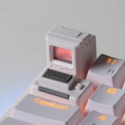 Artisan Calculator Vintage Alb(Artisan Calculator Alb) -Mountup Store Keycap 3in1 BackLit 3ClassicStyling 21