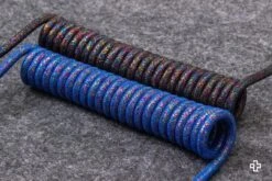 Keychron Cablu Premium Aviator(Keychron Cablu Premium Aviator) -Mountup Store Keychron Premium Coiled Aviator Cable Rainbow Plated Straigh 2