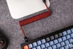 Keychron Cablu Premium Aviator(Keychron Cablu Premium Aviator) -Mountup Store Keychron Premium Coiled Aviator Cable Red Straight 3