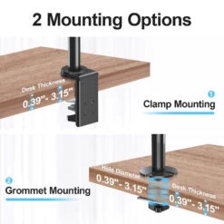 Triple Monitor Desk Mount For 17''-27'' Monitors MP0006 17 Triple Monitor Desk Mount For 17''-27'' Monitors MP0006 -Mountup Store MP0006 8