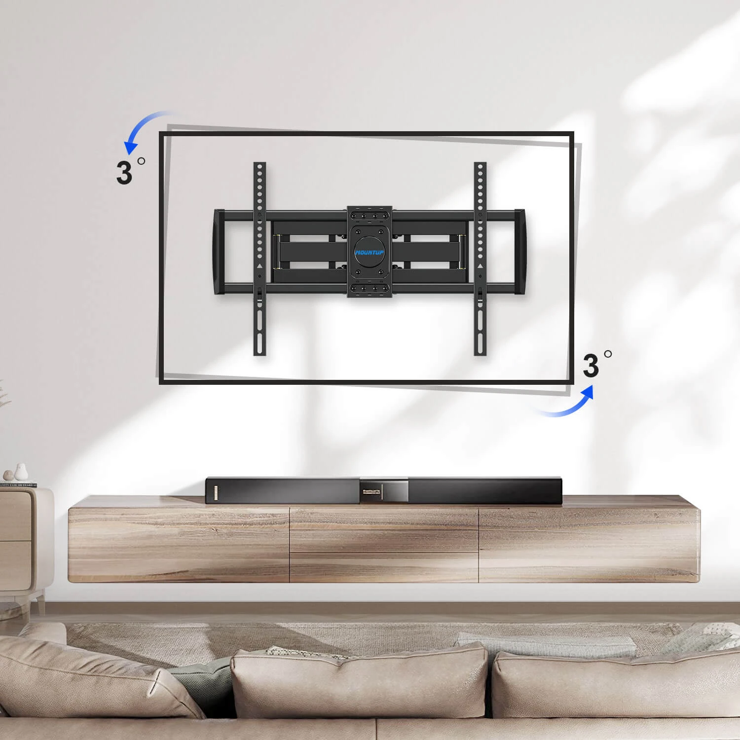 Full Motion TV Wall Mount For 42''-75'' TVs Up To 16'' Wood Stud MP0054 4 Full Motion TV Wall Mount For 42''-75'' TVs Up To 16'' Wood Stud MP0054 - Image 2