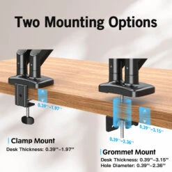 Dual Monitor Desk Mount For Max 32'' Monitors MU0005 -Mountup Store MU00058