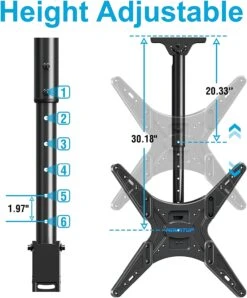 Full Motion Ceiling TV Mount For 24''-65'' TVs MUT0039 -Mountup Store MU00393 3ca0d988 061c 4649 8ad3 e64be79e6597