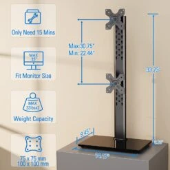 Vertical Dual Monitor Stand For Max 35'' Monitors MUA1006 -Mountup Store MU1066 22e9a9cd 5fad 457f 922f a790c27ac000
