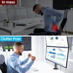 Vertical Dual Monitor Desk Mount For Max 32'' Monitors MU3004 -Mountup Store MU3004 7