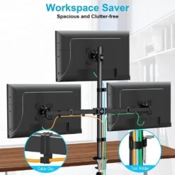 Triple Monitor Desk Mount For 13''-32'' Monitors MU3005 -Mountup Store MU3005 7