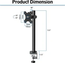 Single Monitor Desk Mount For 13''-32'' Monitors MUA4003 -Mountup Store MU4003N4 4e149104 5cde 416e a512 b145f9f81d7d