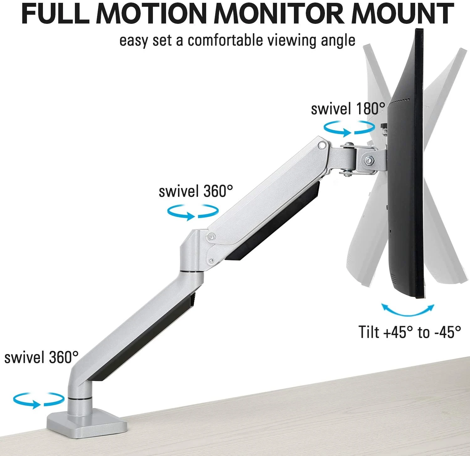 Single Monitor Desk Mount For 17''-32'' Monitors 4 Single Monitor Desk Mount For 17''-32'' Monitors - Image 2