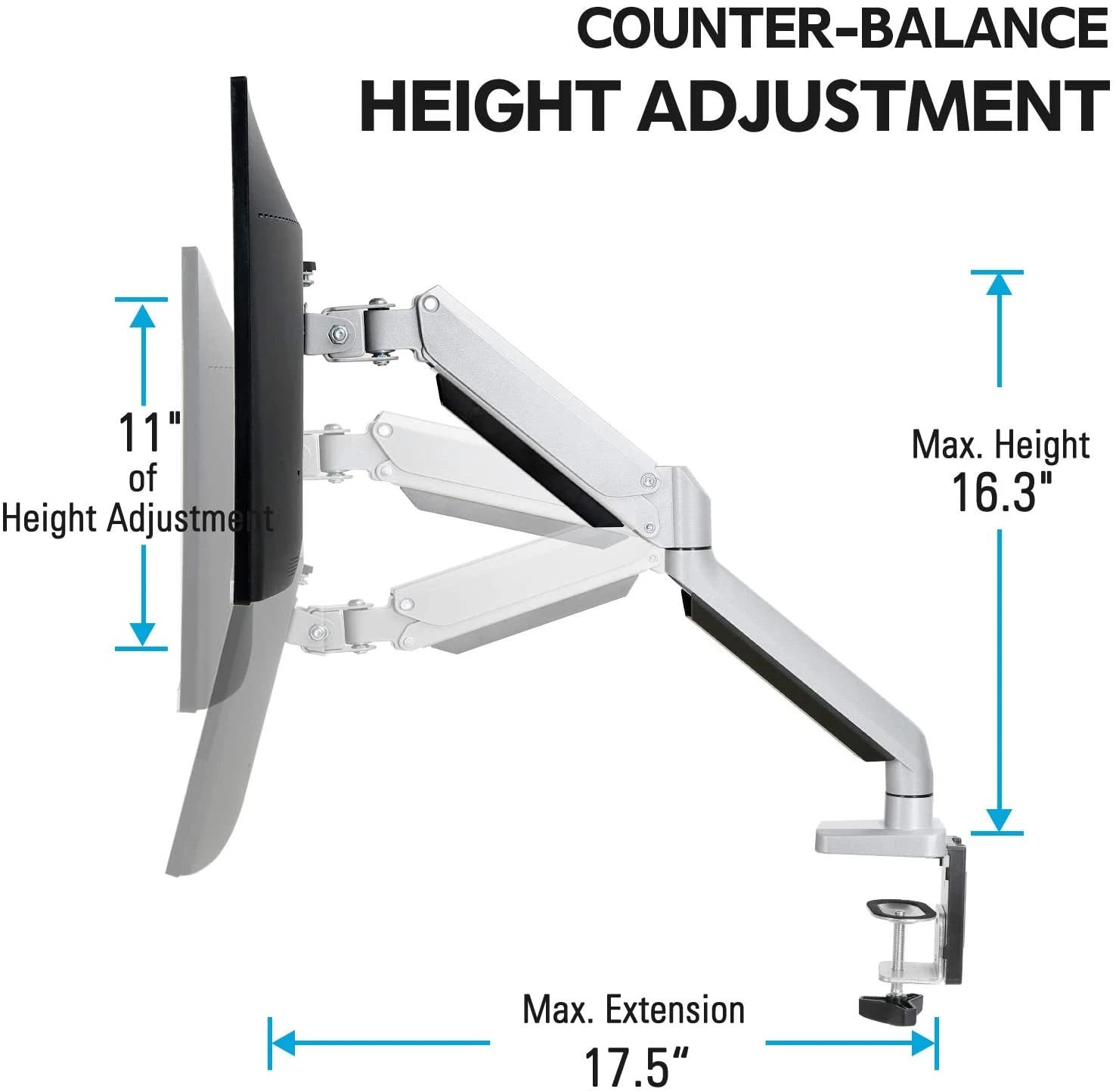 Single Monitor Desk Mount For 17''-32'' Monitors 7 Single Monitor Desk Mount For 17''-32'' Monitors - Image 5