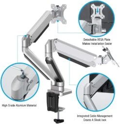 Dual Monitor Desk Mount For 17''-32'' Monitors MU0024 -Mountup Store MountupMU0024 6