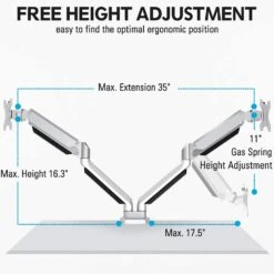 Dual Monitor Desk Mount For 17''-32'' Monitors MUA0024 -Mountup Store MountupMU0024 8 423de78b 9130 4581 9b3b 37c8dd0468d6