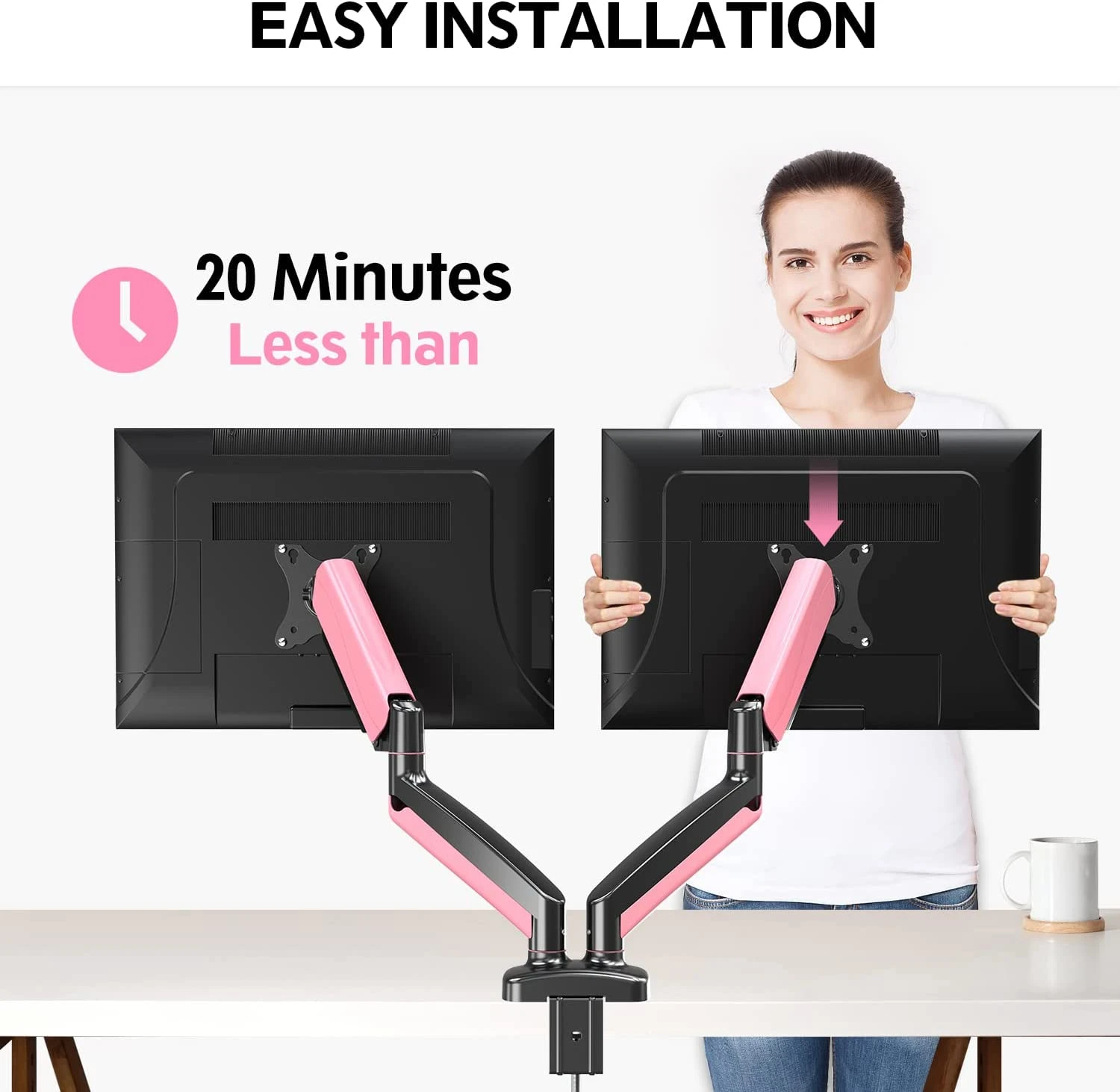 Dual Monitor Desk Mount For 17''-32'' Monitors MU6002-A 9 Dual Monitor Desk Mount For 17''-32'' Monitors MU6002-A - Image 7