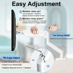 Single Monitor Desk Mount For Max 32'' Monitors MUA8005W -Mountup Store afcc4c9f1faf42419ad9187796c0c86e