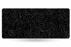 Deskmat Mousepad QwertyKey Topographic Black 4mm Stitched Edges(Deskmat Mousepad Qwertykey Topographic Negru 4mm Margini Cusute)