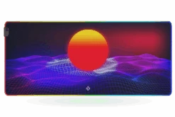 Deskmat Mousepad QwertyKey RGB CyberWave Software 4mm Stitched Edges(Deskmat Mousepad Qwertykey Rgb Cyberwave 4mm Margini Cusute)