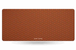 Deskmat Mousepad QwertyKey Orange Waves 4mm Stitched Edges(Deskmat Mousepad Qwertykey Orange Waves 4mm Margini Cusute)