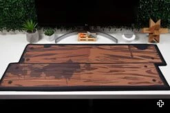 Deskmat Mousepad QwertyKey Wood 4mm Stitched Edges(Deskmat Mousepad Qwertykey Wood 4mm Margini Cusute) -Mountup Store deskmat qwertykey wood