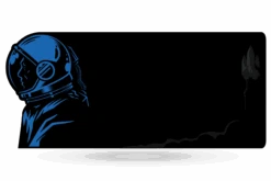 Deskmat Mousepad QwertyKey Spaceman Unregular 4mm Stitched Edges(Deskmat Mousepad Qwertykey Spaceman Neregulat 4mm Margini Cusute)