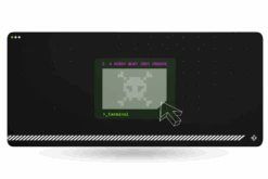 Deskmat Mousepad QwertyKey Terminal 4mm Stitched Edges(Deskmat Mousepad Qwertykey Terminal 4mm Margini Cusute)